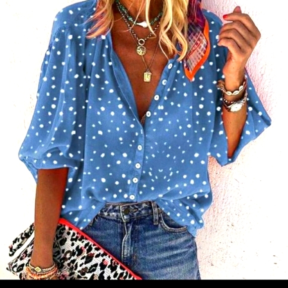 Tops - Not the Polka Dotted Blue Shirt